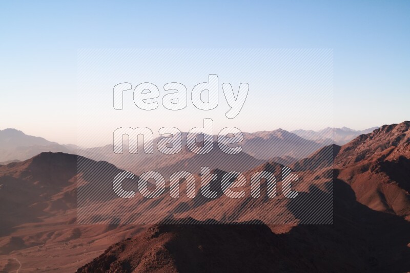 Sunrise view on mountain summit