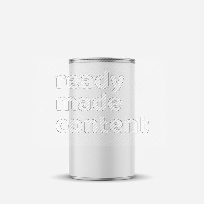 Paper tube mockup with glossy label and metal lid isolated on white background 3d rendering
