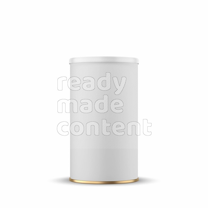 Paper tube mockup with matte label and plastic cap isolated on white background 3d rendering