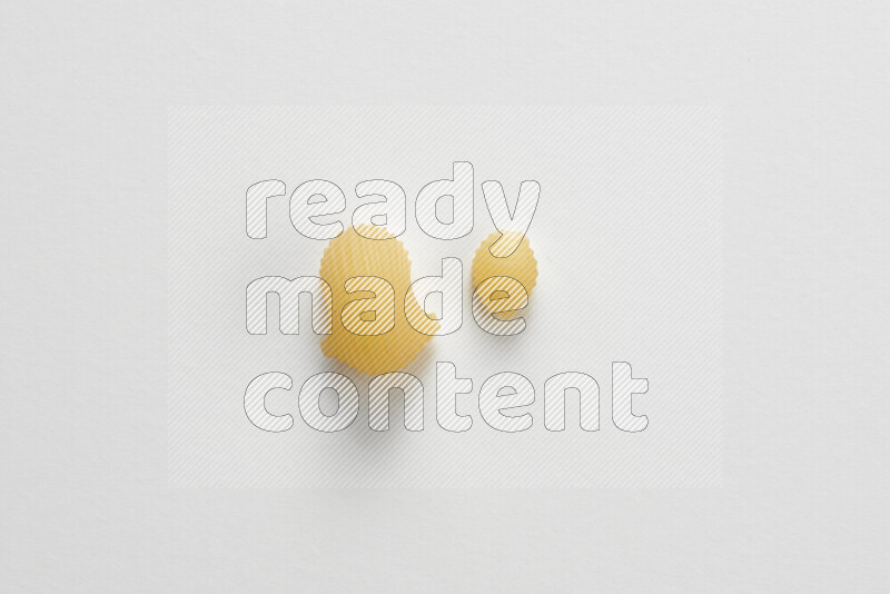 Different pasta types on white background