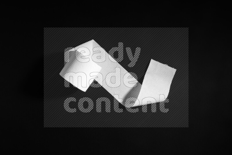 Tissue paper on black background