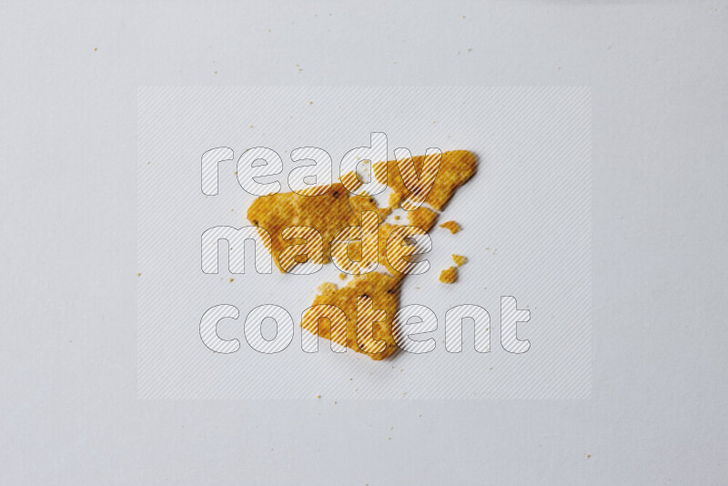 Nachos snacks on white background