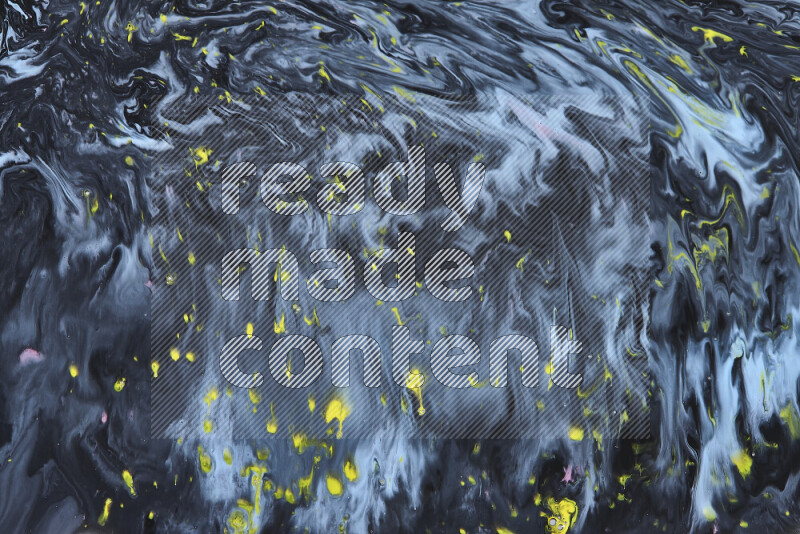 خلفية ملونة مع مزيج من ألوان الطلاء الأزرق والأسود والأصفر