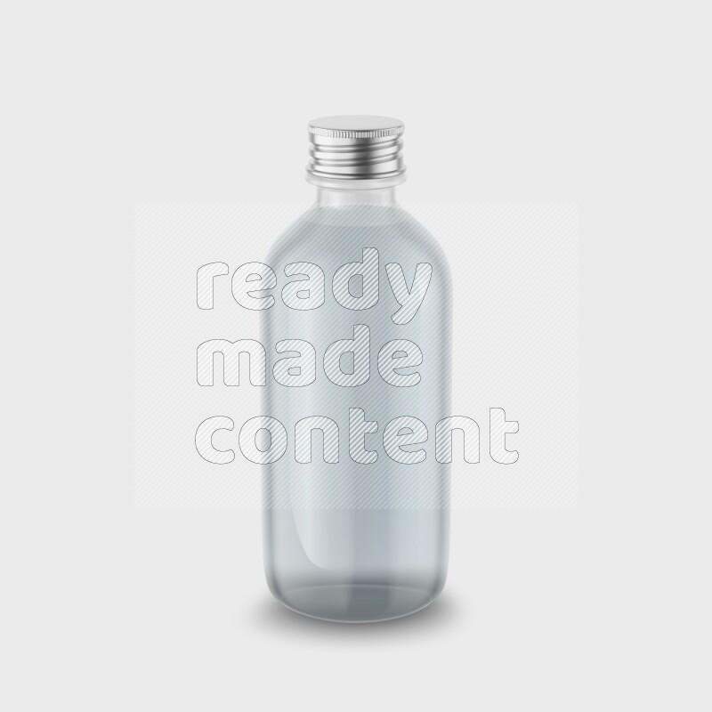 Plastic bottle mockup with a metal cap and no label isolated on white background 3d rendering