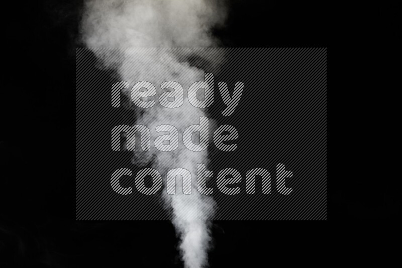 irregular white smoke on black background.