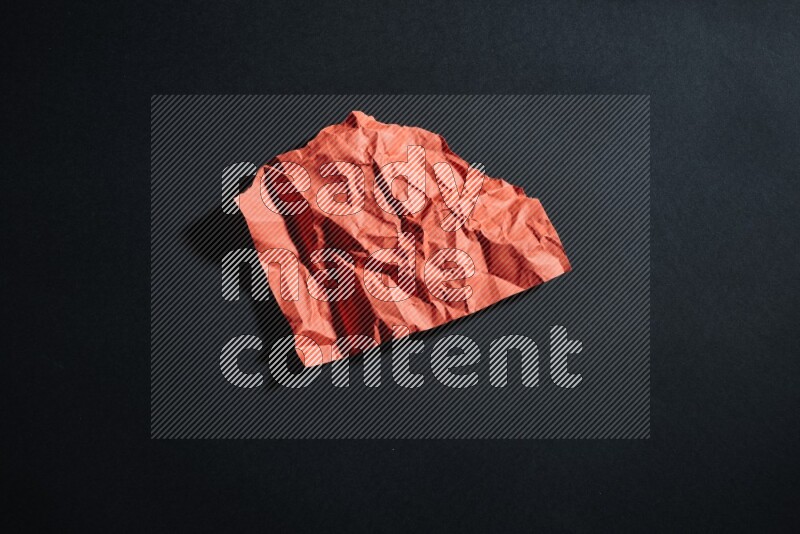 White paper sheet on black background