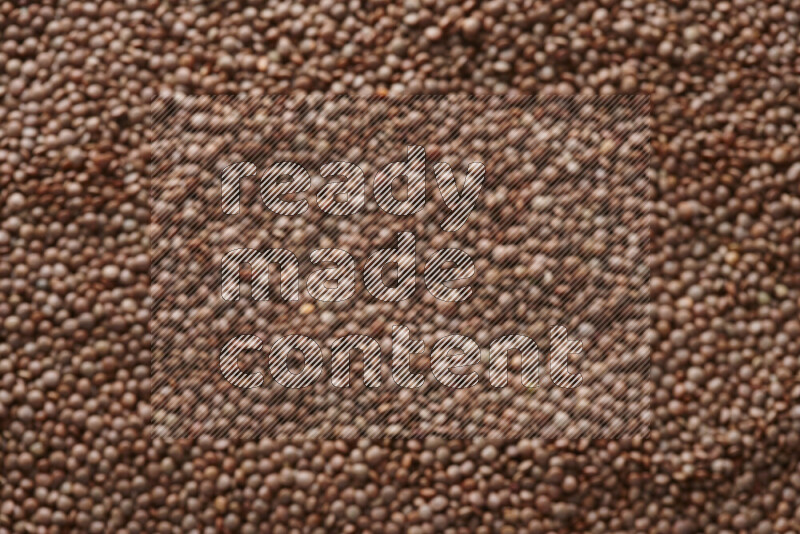 Out of focus brown lentils filling the frame