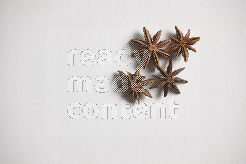 Star anise on a white background