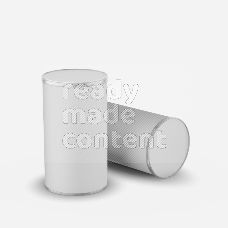 Paper tube mockup with matte label and plastic cap isolated on white background 3d rendering