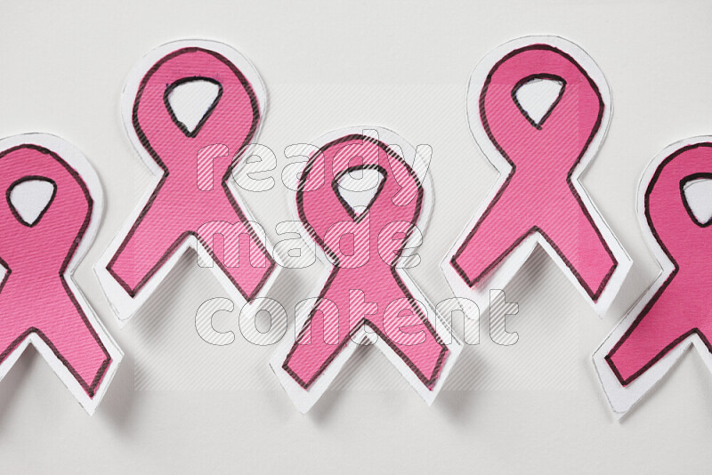Cancer awareness signs on white background