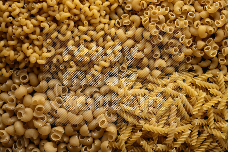 4 types of pasta filling the frame