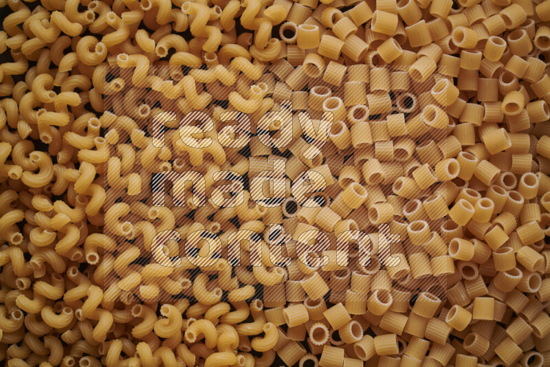 2 types of pasta filling the frame