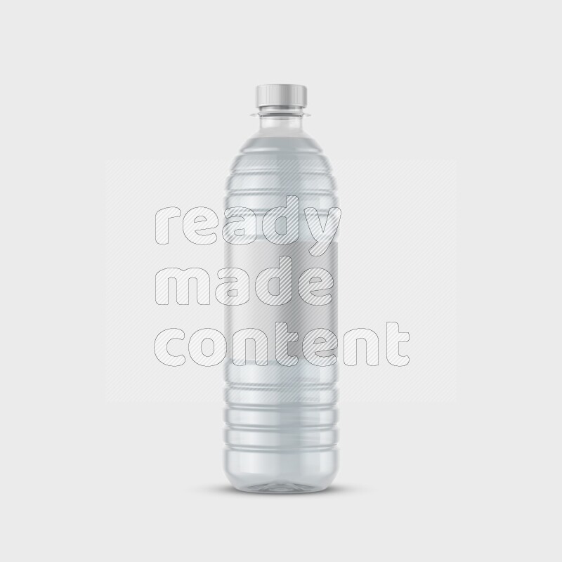 Plastic bottle mockup with a label isolated on white background 3d rendering