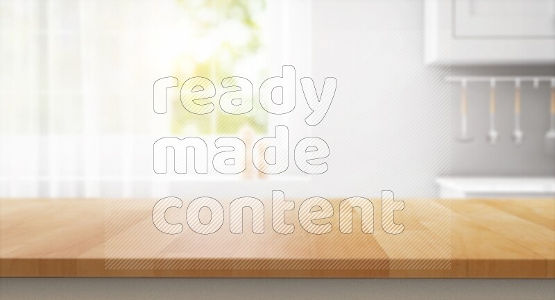 Kitchen tabletop with kitchen view