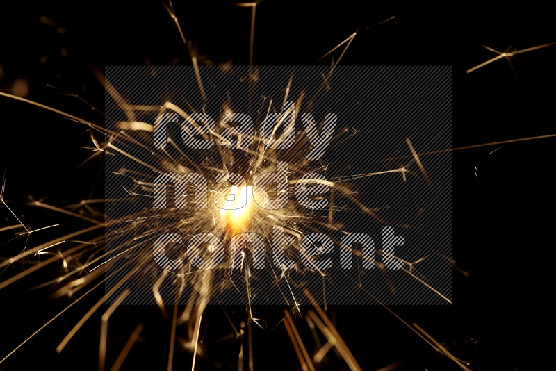 Sparkler candle isolated on black background