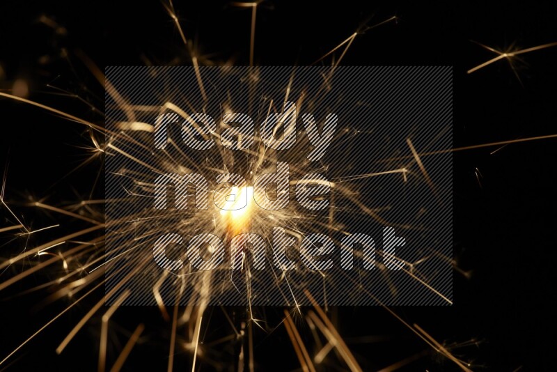 Sparkler candle isolated on black background