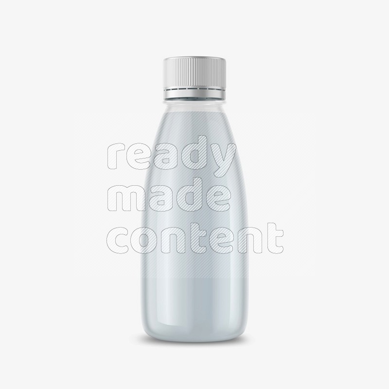 Plastic bottle mockup without label isolated on white background 3d rendering