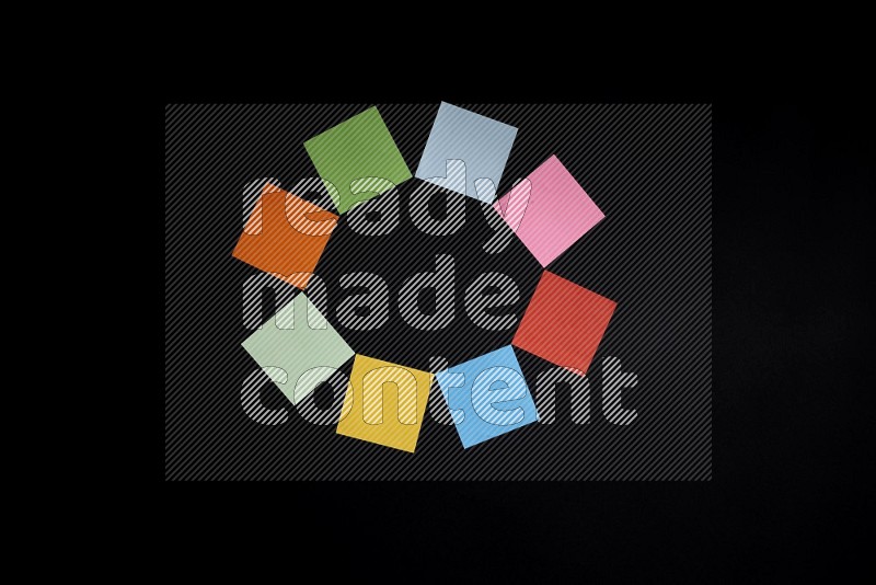 Colored notes on black background
