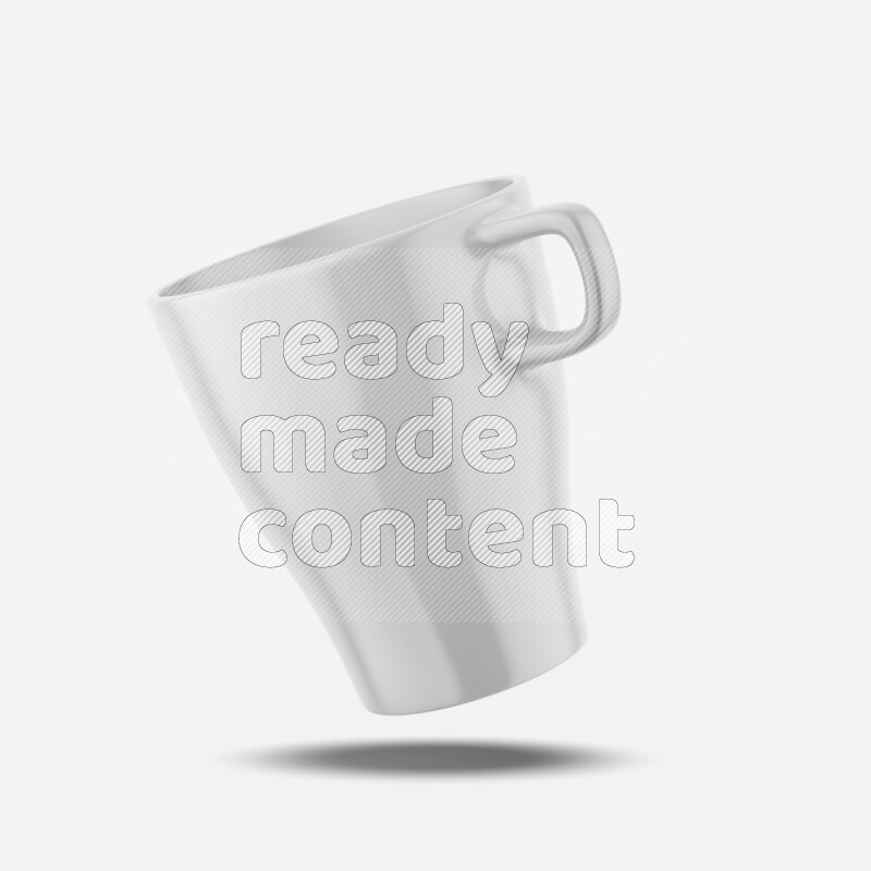 Ceramic glossy mug mockup isolated on white background 3d rendering