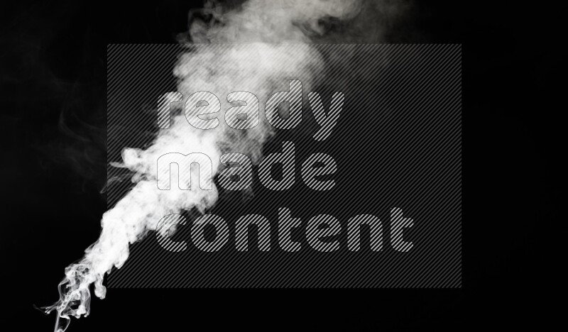 irregular white smoke on black background.
