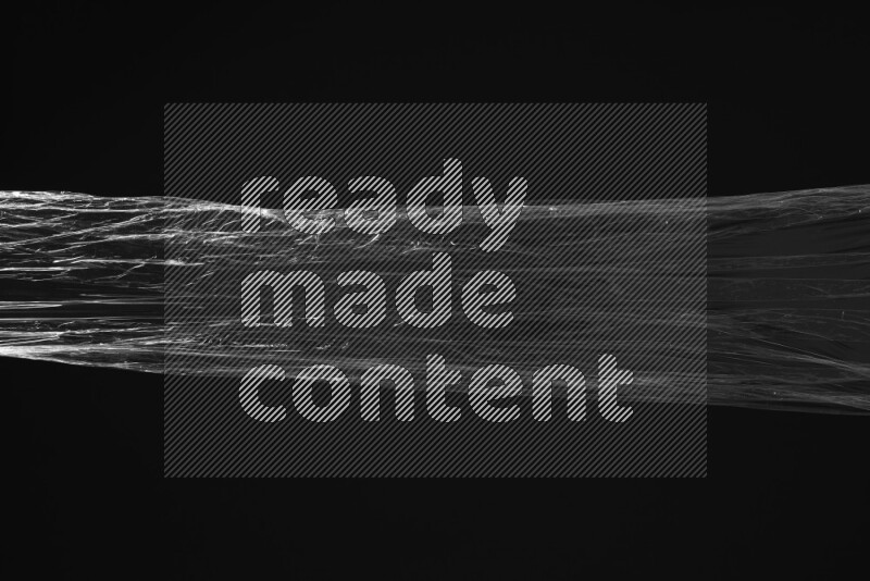 Plastic wrap texture on black background