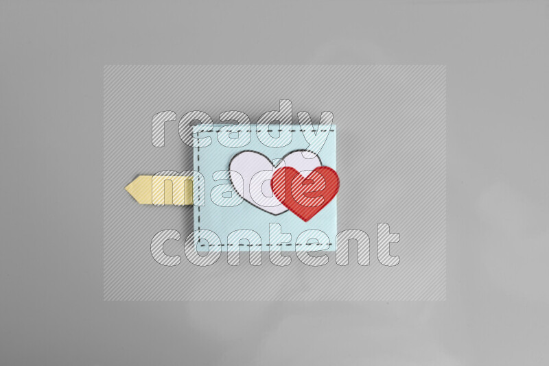 Origami wallet on grey background