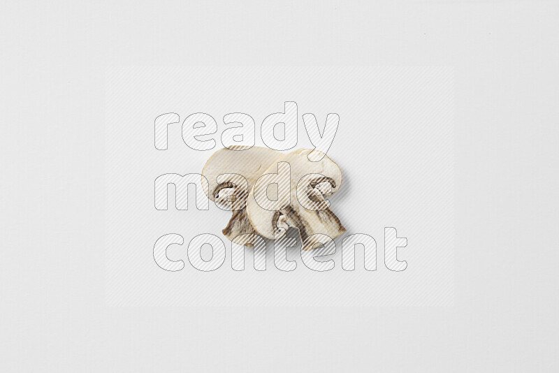 Mushrooms on white background