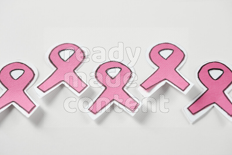 Cancer awareness signs on white background