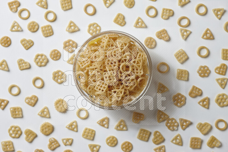 Snacks on white background