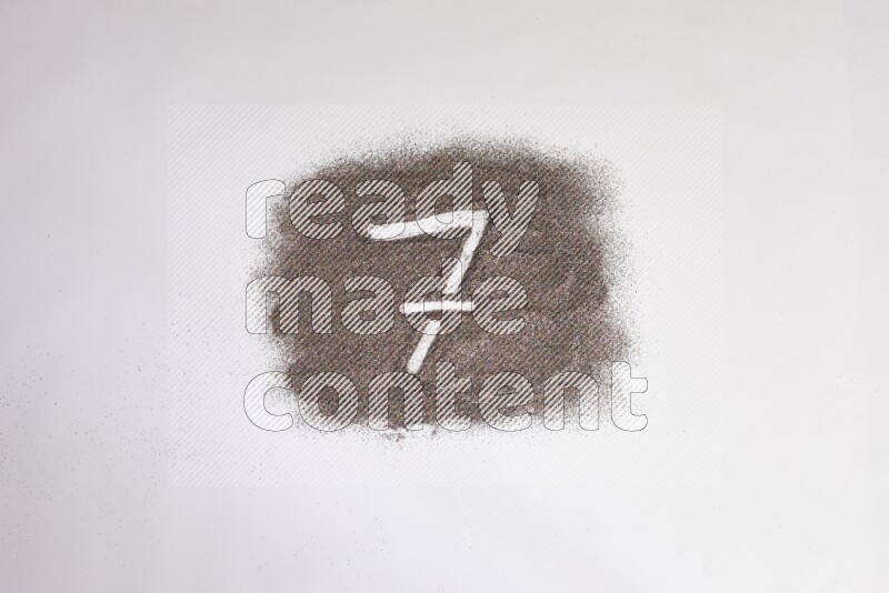 Numbers written with glitter on white background