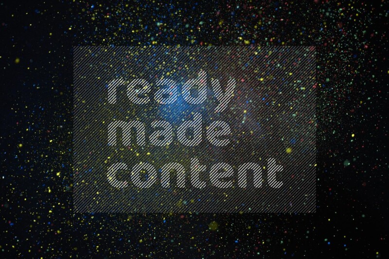 Colorful powder explosion on black background