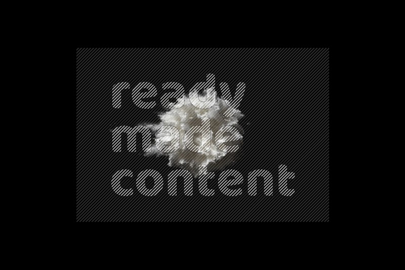 White powder explosion on black background