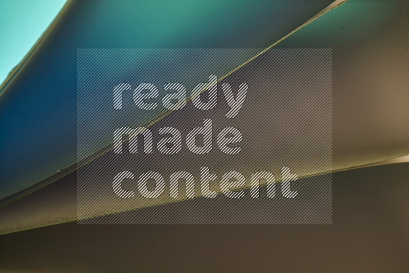 An abstract art piece displaying smooth curves in warm and cold gradients created by colored light