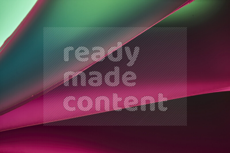 An abstract art piece displaying smooth curves in warm and cold gradients created by colored light