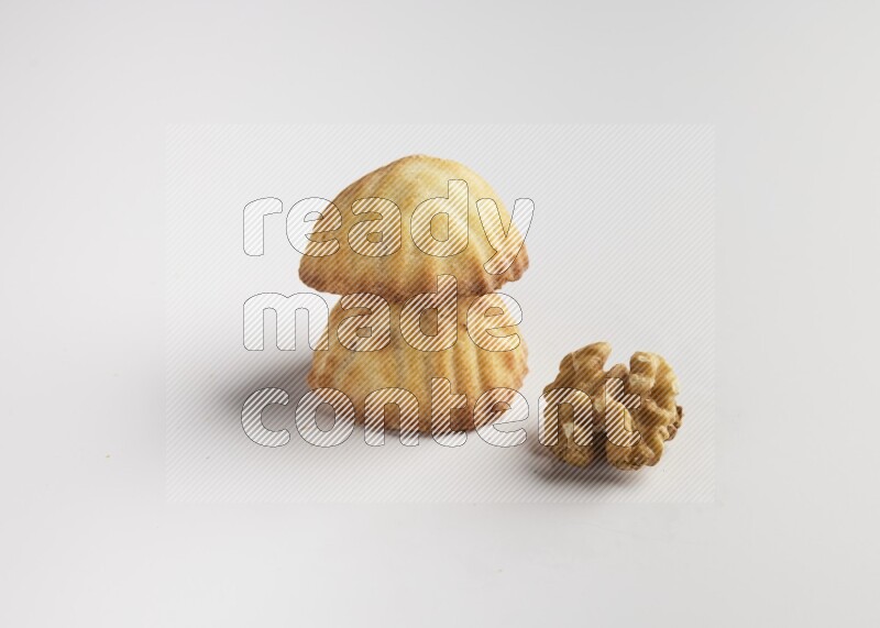 Two Pieces of Maamoul direct on white background