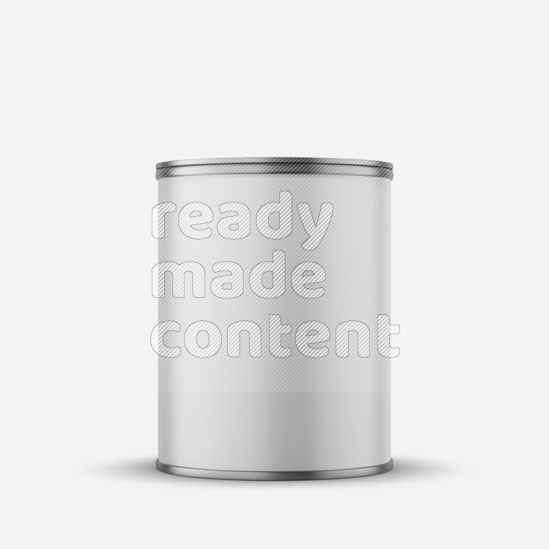 Small paper tube mockup with glossy label and metal lid isolated on white background 3d rendering