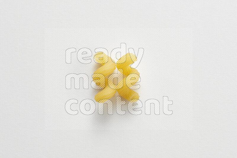 Twist pasta on white background