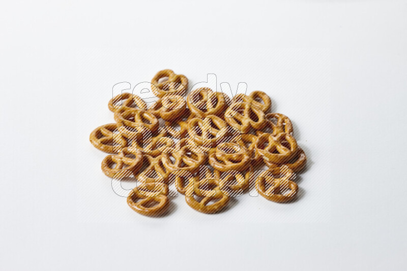Pretzels snacks on white background