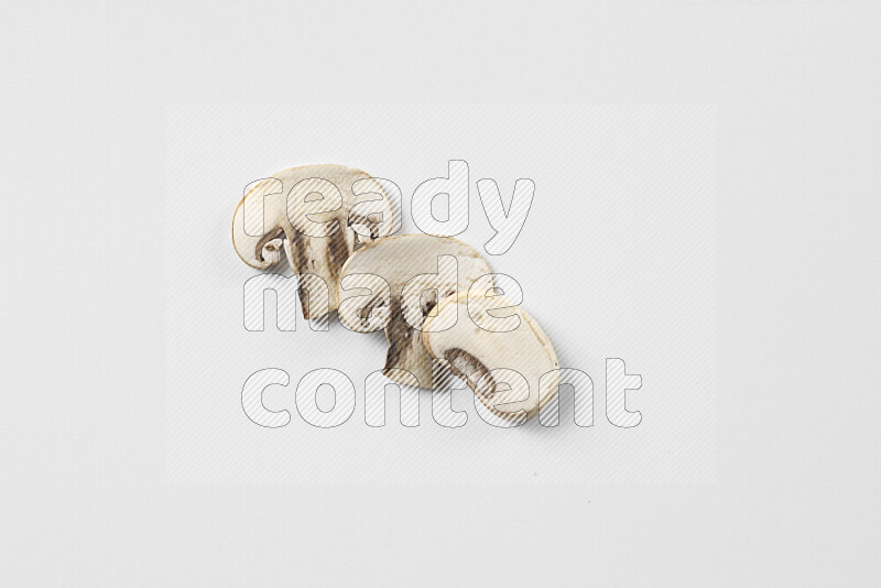 Mushrooms on white background