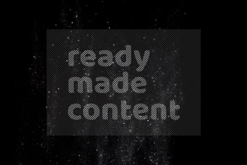 Silver glitter powder isolated on black background