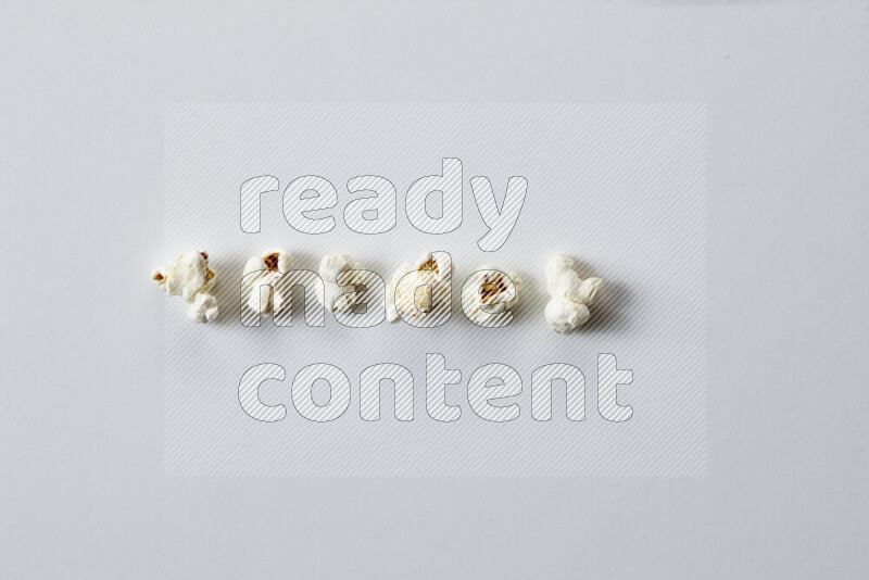 Popcorn snacks on white background