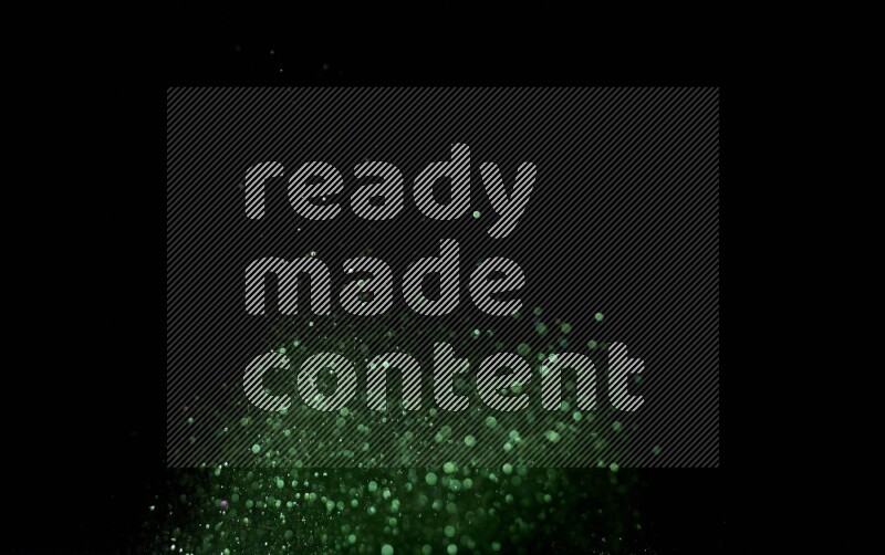 Green glitter powder isolated on black background