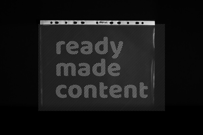 Transparent plastic textures on black background