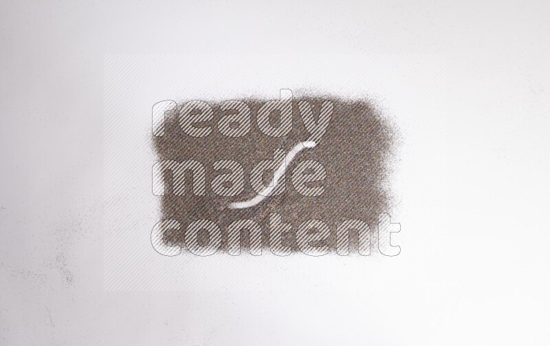 Arabic alphabets written with glitter on white background