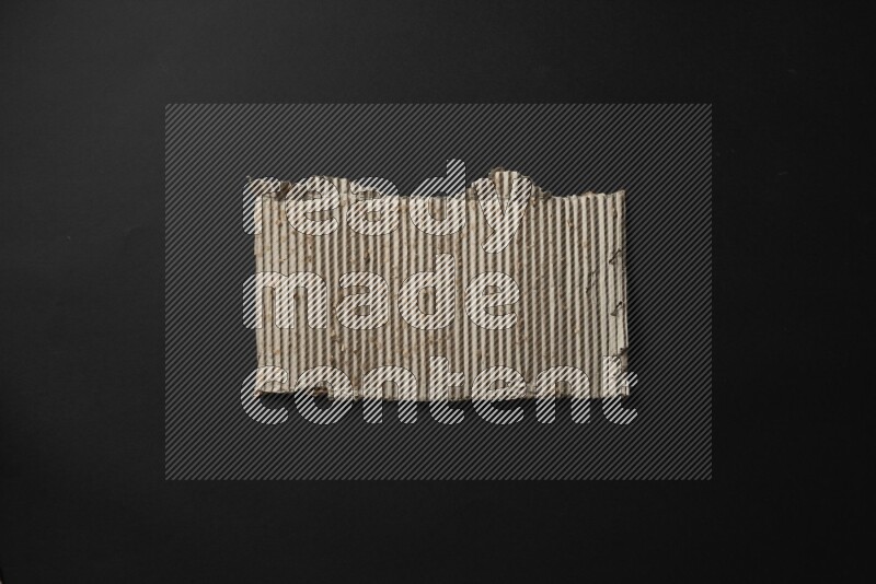 Cardboard on black background