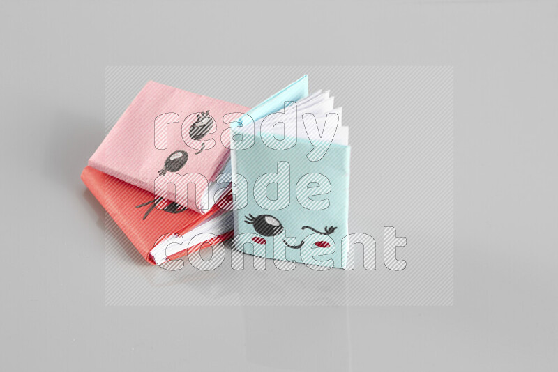 Origami book on grey background