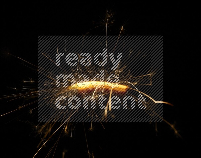 Sparkler candle isolated on black background