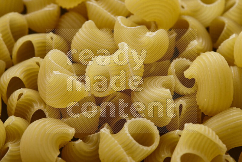 Pipe pasta on grey background