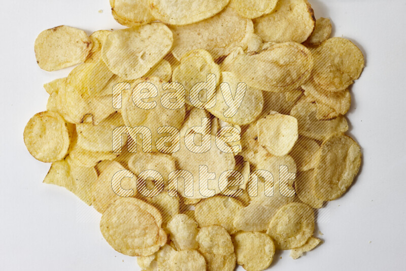 Chips snacks on white background