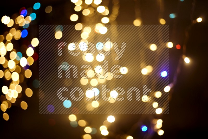 Abstract bokeh light with flare haze